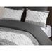 INK+IVY 3PC Full/ Queen , Chic Chevron Chenille Tufting Accent Boho Duvet Set
