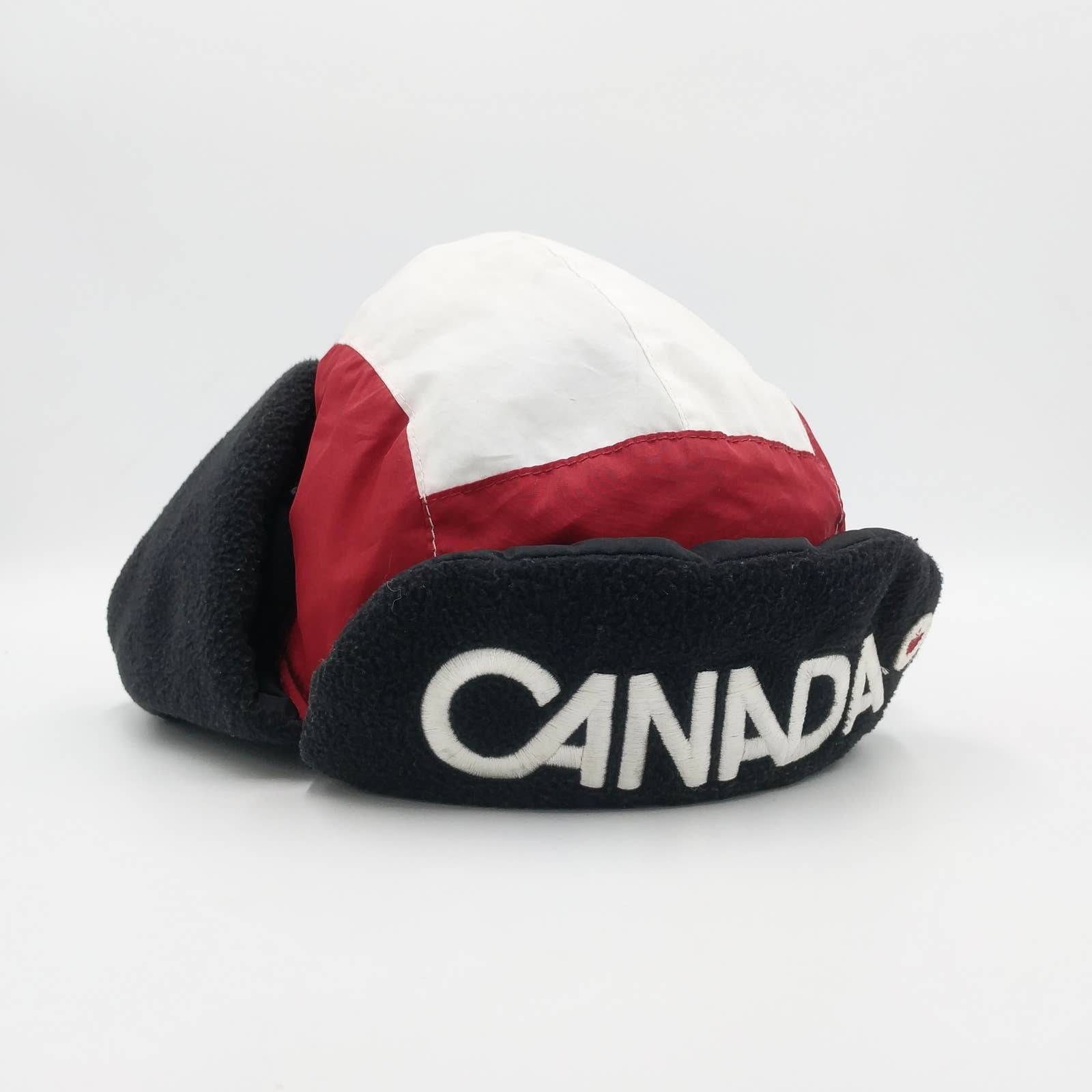 Canada Olympics Fleece Trapper Hat Ear Flap Fleece Official Ski Snowboard Youth