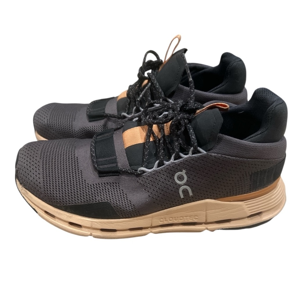 On Cloud Running Shoes Cloudnova Eclipse Savannah Gray Orange Beater Women’s 8