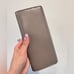 Coach Turnlock Slim Envelope Wallet In Smooth Leather Gray .