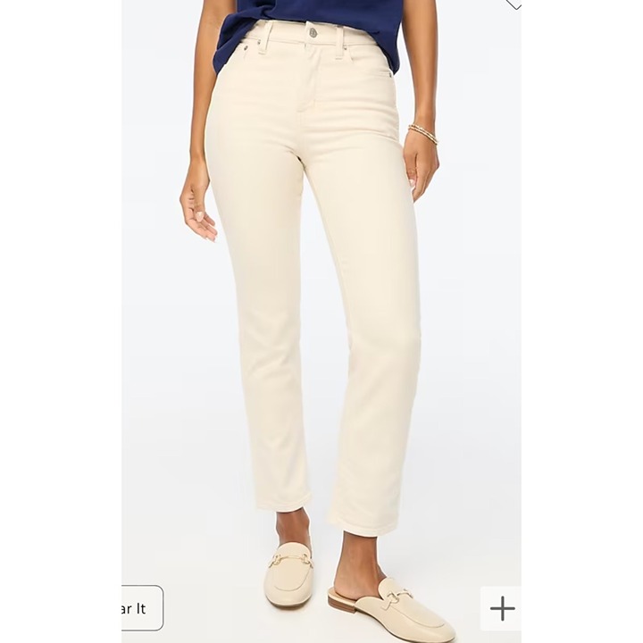 J.Crew Ecru classic vintage jean in all-day stretch sz 33