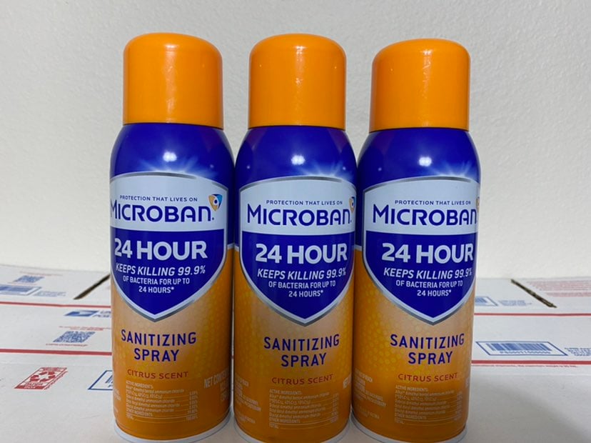 Microban Citrus Scent 3 Cans Three