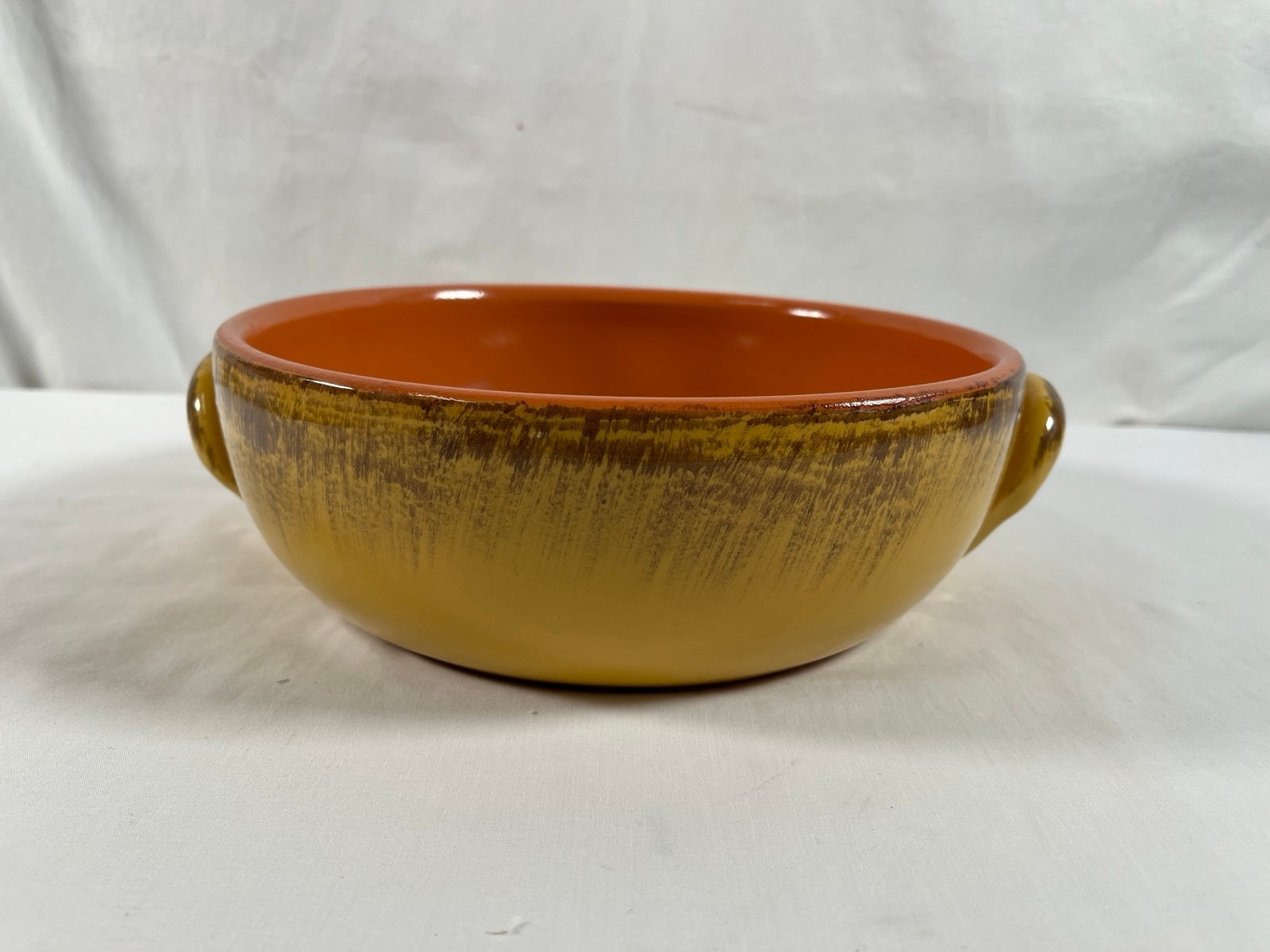De Silva Terre d' Umbria 9.5” Casserole Dish ITALY Terracotta Handmade Orange