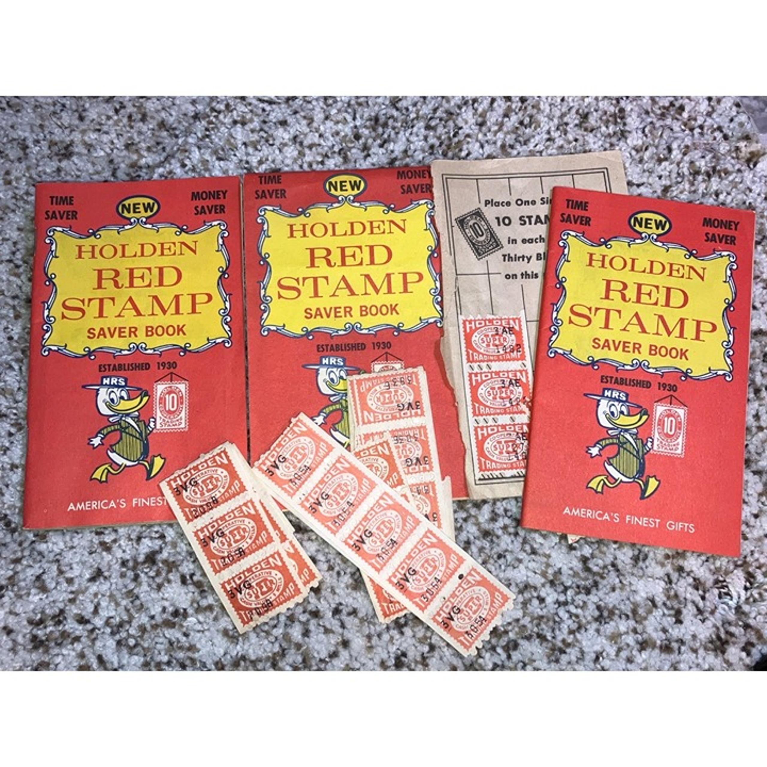 Vintage Holden Red Stamp Saver Book Lot