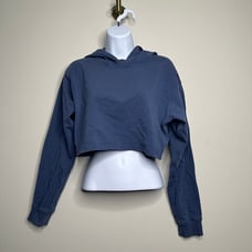 Lululemon All Yours Cropped Hoodie Ink Blue Women's 6