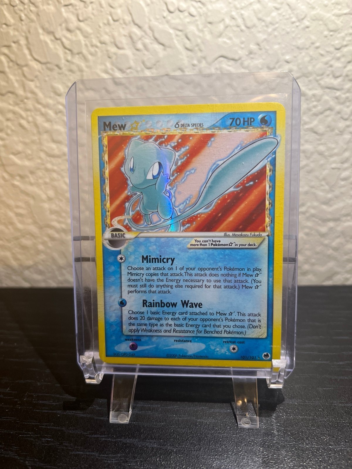 Mew 101/101 Gold Star EX Dragon Frontiers - Vintage Pokemon Card