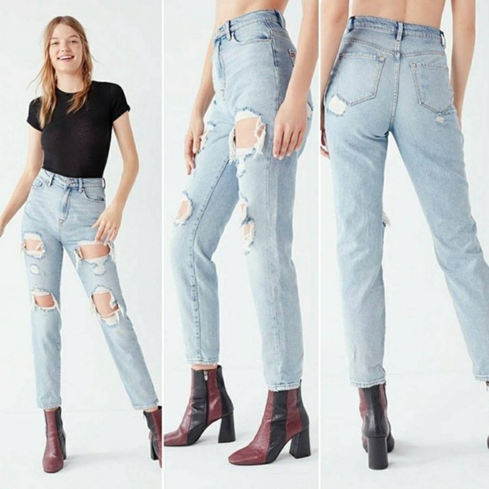 NWT Urban Outfitters BDG Mom High-Rise Jean Vintage Distressed