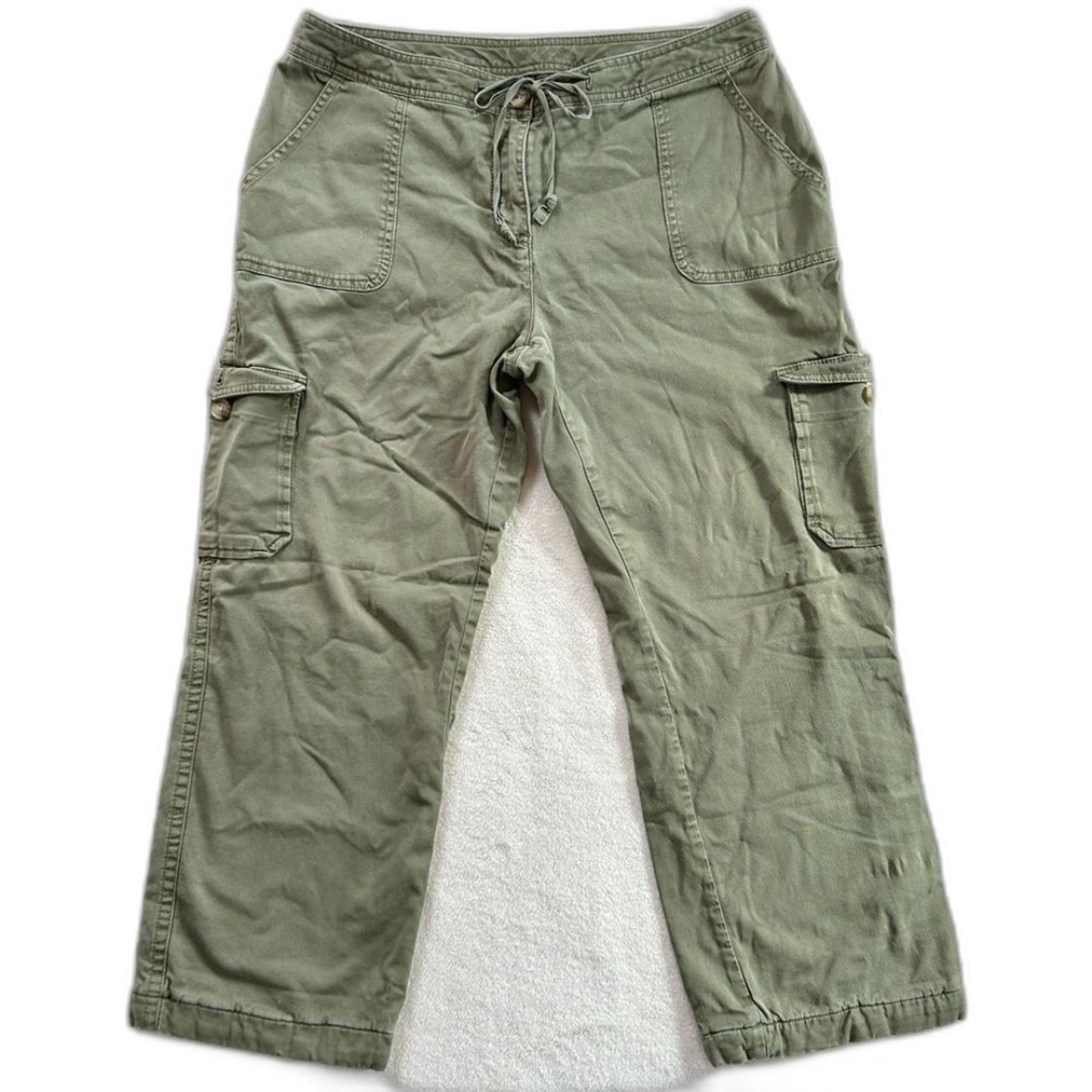 L.L. Bean Favorite Fit Lined Cargo Pants with Drawstring Waist size 14 Petite