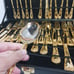 WM Rogers & Son 51 pc Gold Tone silverware set Enchanted Rose with case 12 plc.