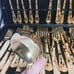 WM Rogers & Son 51 pc Gold Tone silverware set Enchanted Rose with case 12 plc.