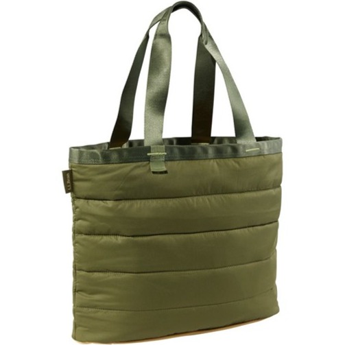 L.L.Bean Puffer Tote Bag 21L, Color: Canyon Khaki