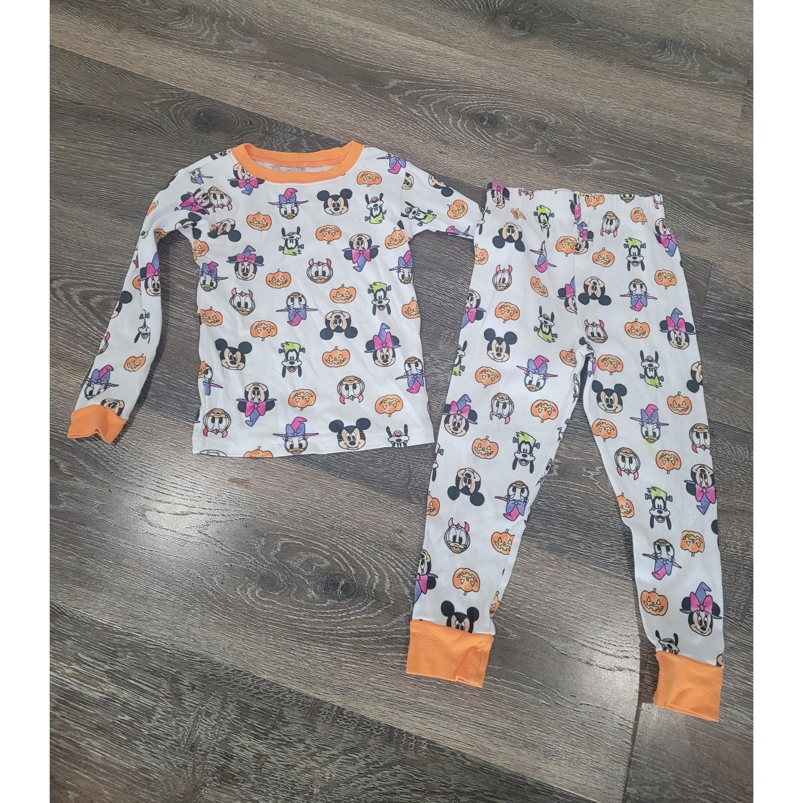 Disney Mickey Mouse and Friends Halloween Pajamas Pjs size 5t 2 piece set #r