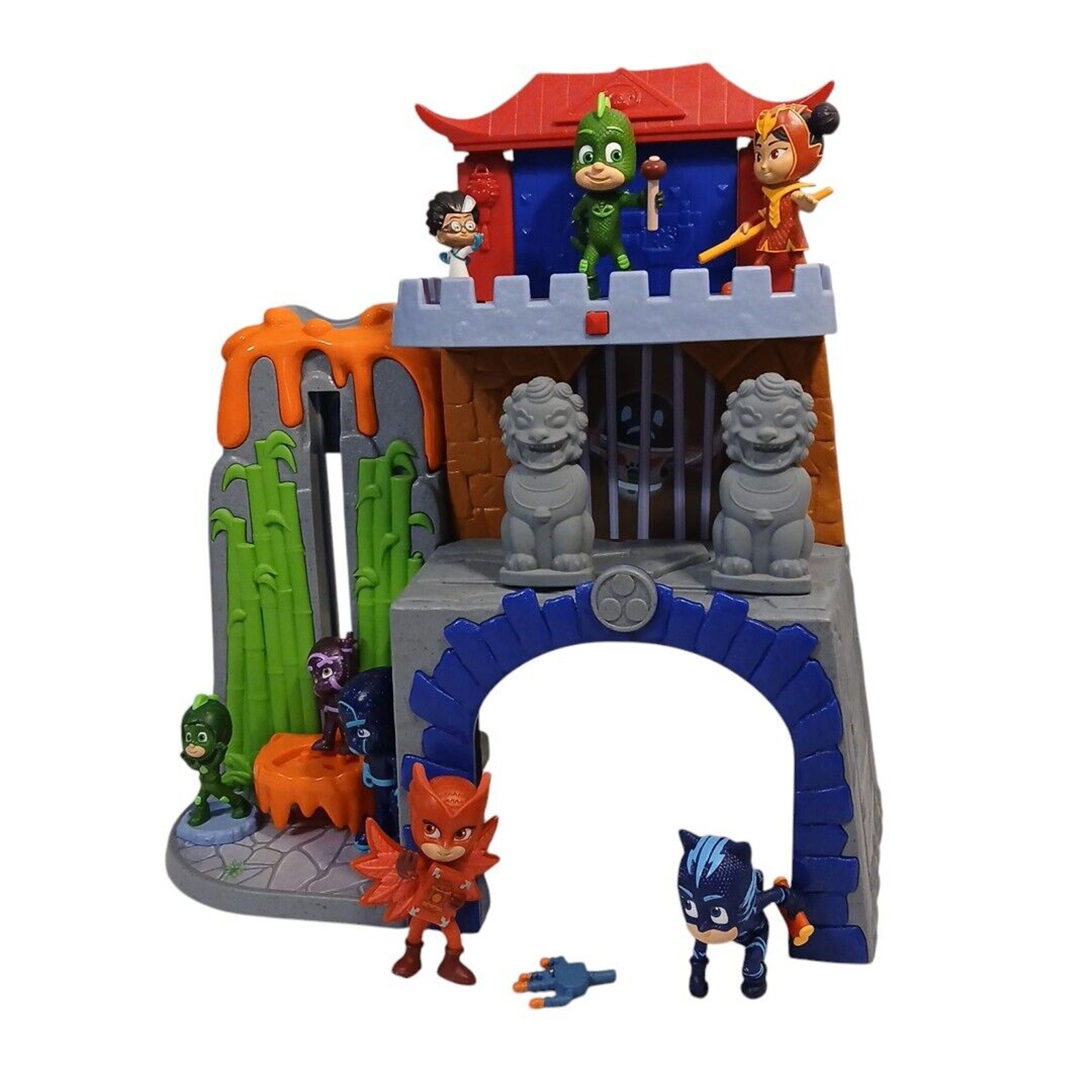 PJ Masks Mystery Mountain Playset Kid Toy Added Accessories Just Play +10 Xtra