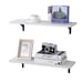 Set of 2 New Floating White Shelves