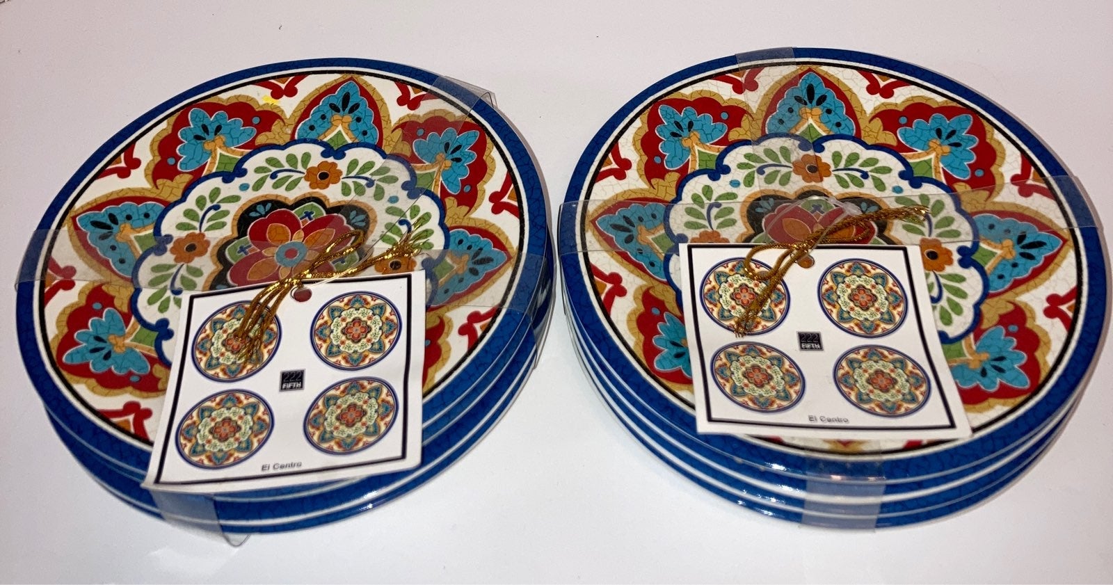 New in package 2/sets of 4 222 fifth Bread plates El Centro design