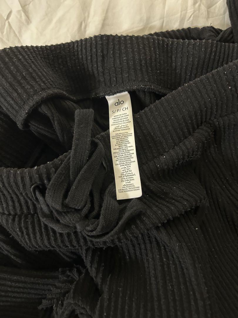Alo Yoga Black Hooded Set