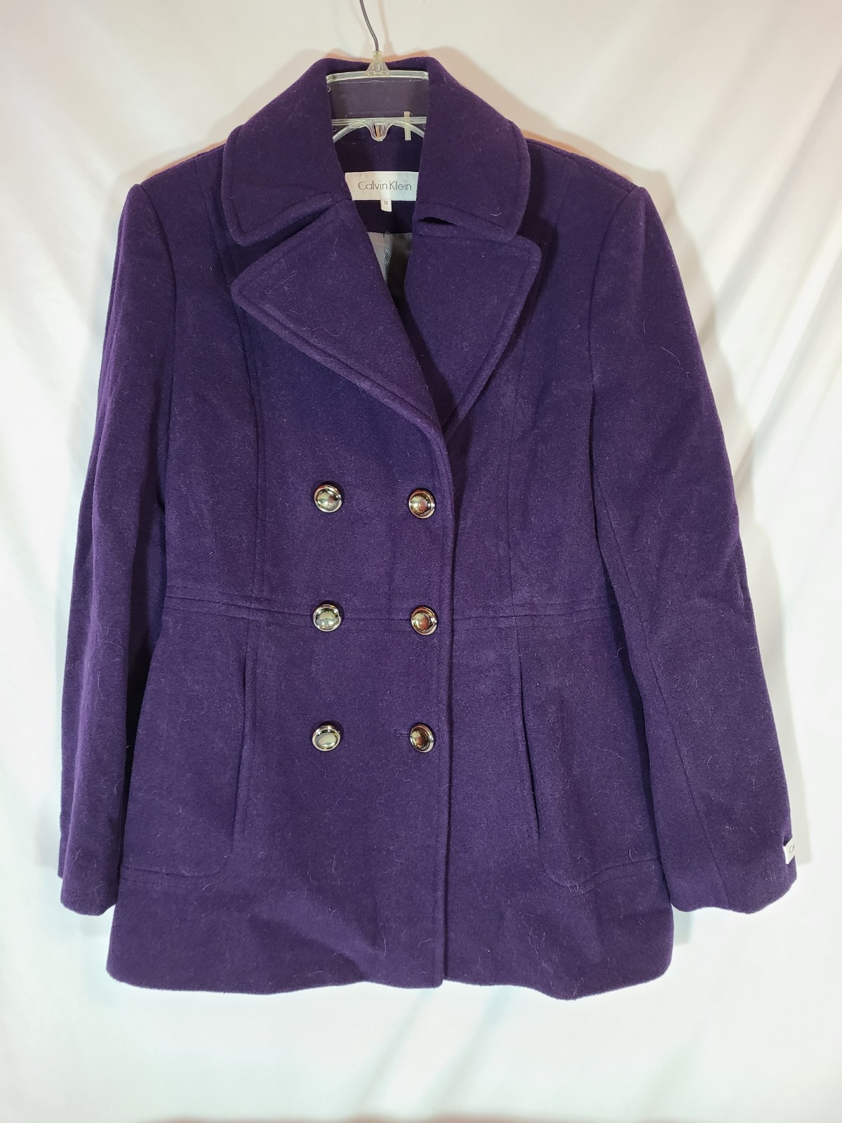 Vintage Calvin Klein Purple Coat RN 54163 Women's Size 10