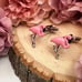 Whimsical Pink Flamingo Cufflinks