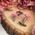 Whimsical Pink Flamingo Cufflinks
