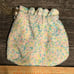 Vintage 1960s Pastel beads reversible white beads purse w/gold chain handles