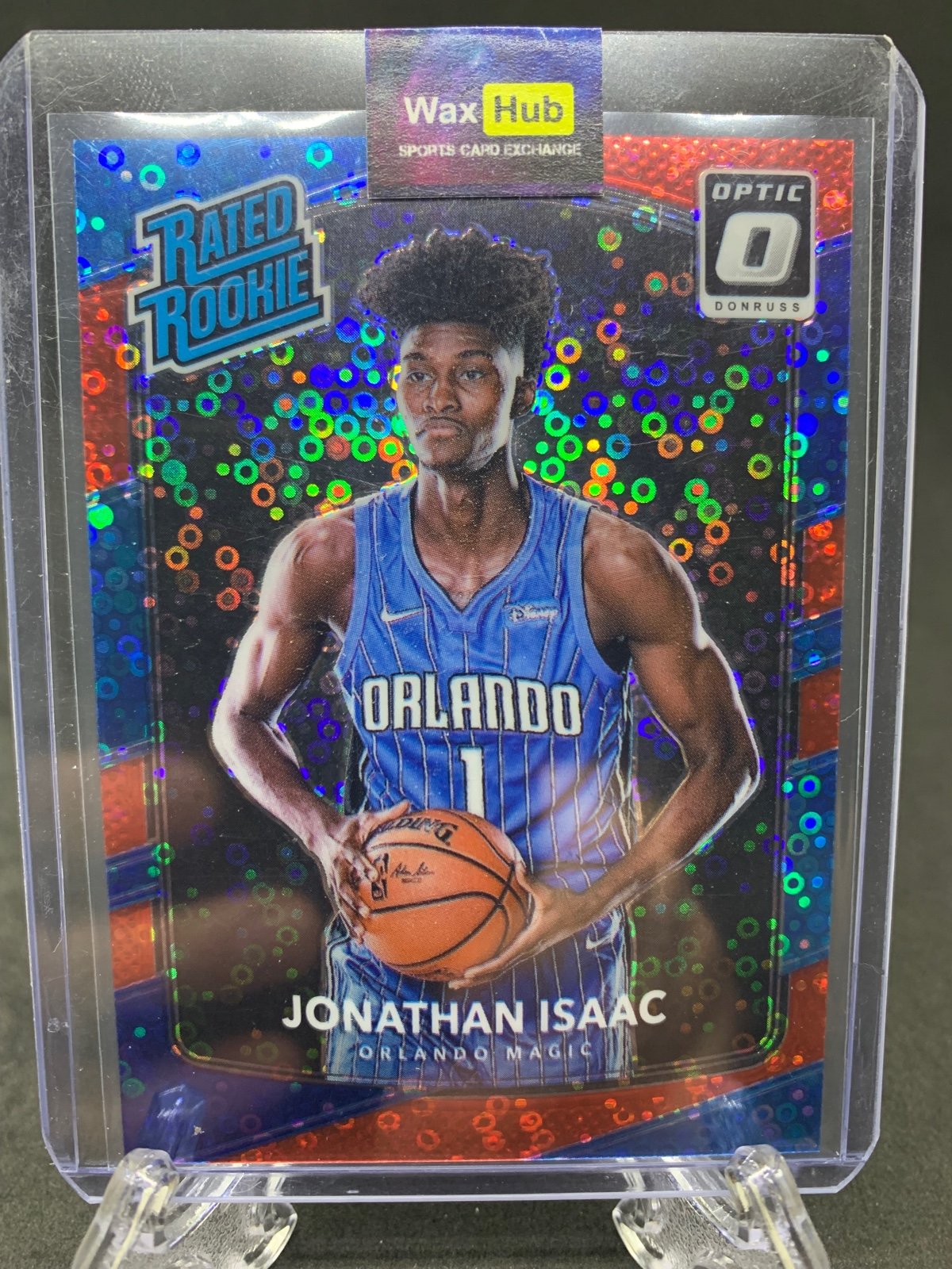 Jonathan Isaac 2017 Donruss Optic Fast Break Red Disco RC #/85 Rookie Magic