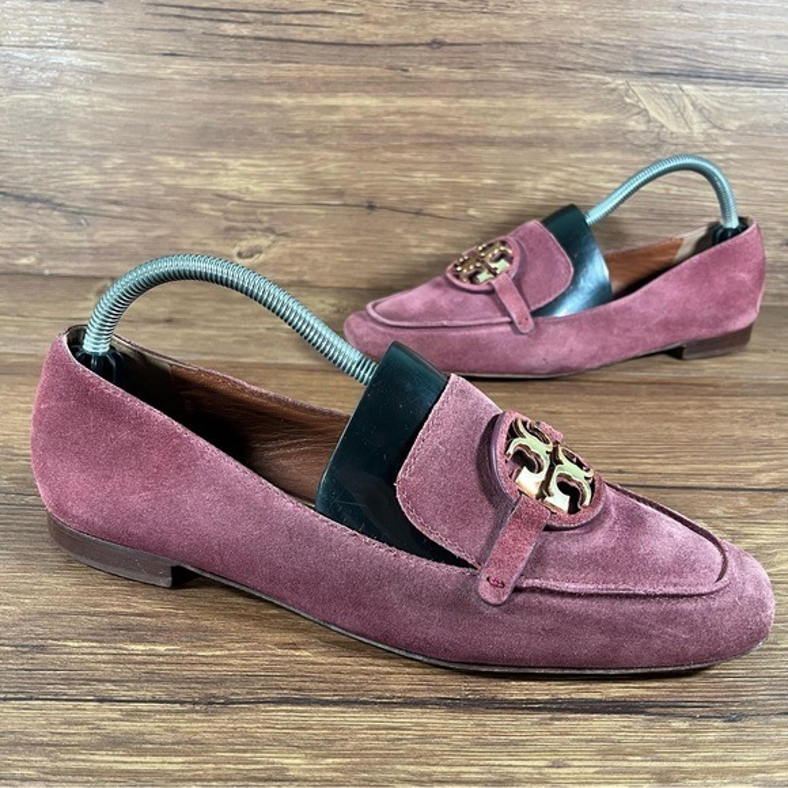 Tory Burch ‘Metal Miller’ Suede Loafers Slip-On Flats Women’s Size 9.5 Flats