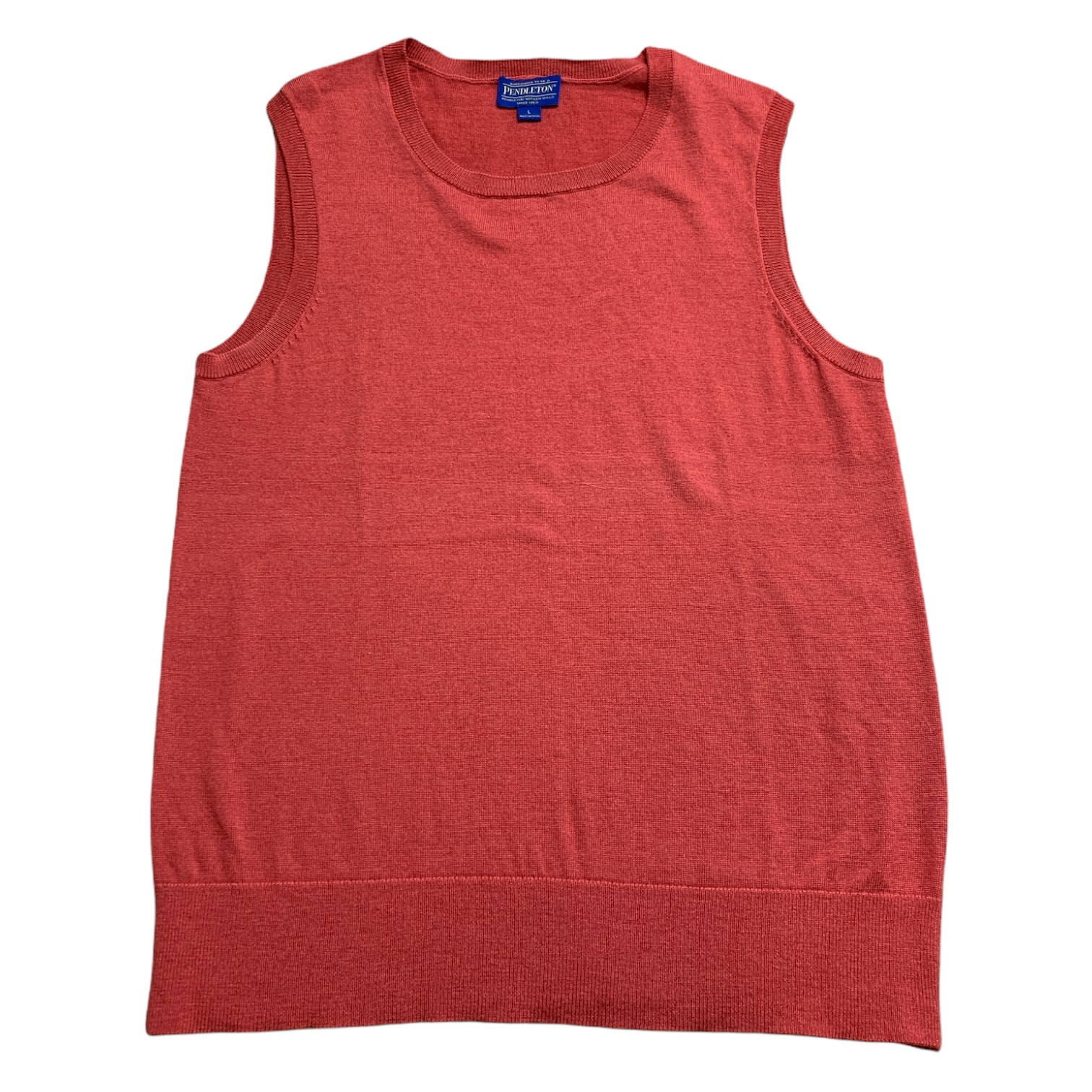 Pendleton Red Knit Merino Wool Sweater Vest Size Large