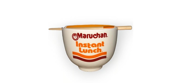 Maruchan Ramen Noodle Bowl Ceramic Dinnerware With Stick