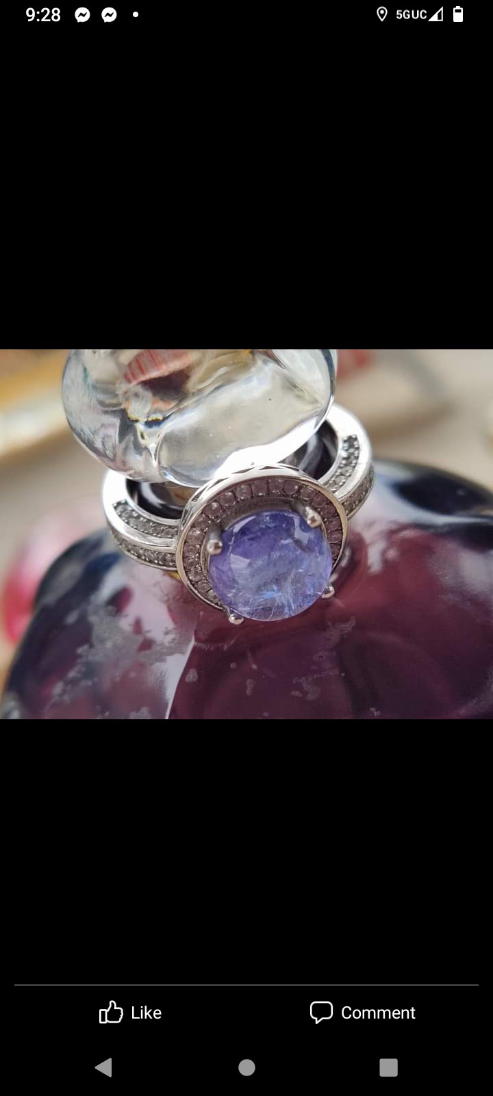 Purple Tanzanite Sapphire Ring 7.5