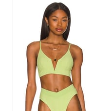 L*Space Siren Bikini Top in Mojito Green Size XS NWT