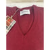 NWT Vtg Robert Bruce Supreme Orlon Acrylic V Neck Sweater Wine Red Sz M USA