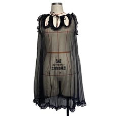 Vintage Blanche Womens Size S Black Sheer Babydoll Negligee
