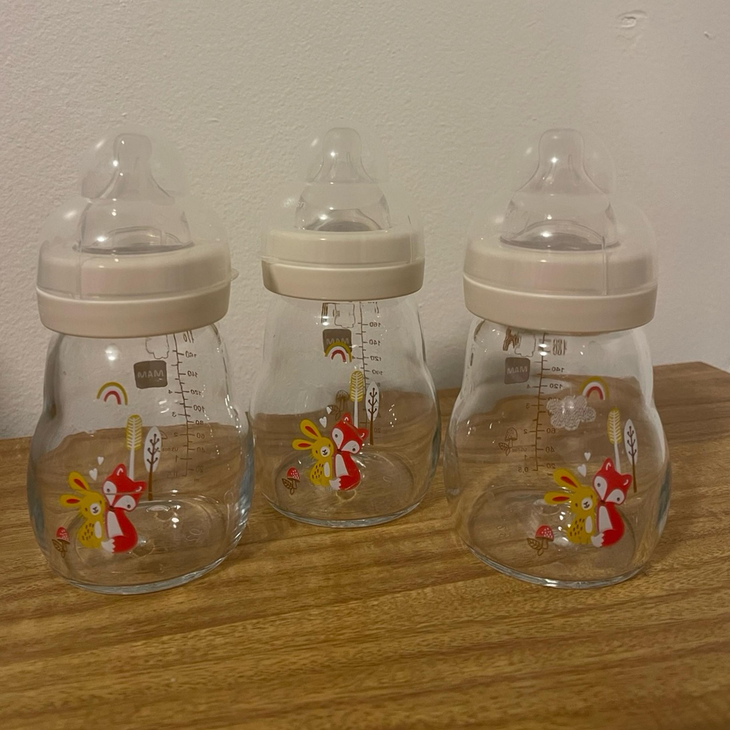 MAM Feel Good Slow Flow Premium Glass Baby Bottles