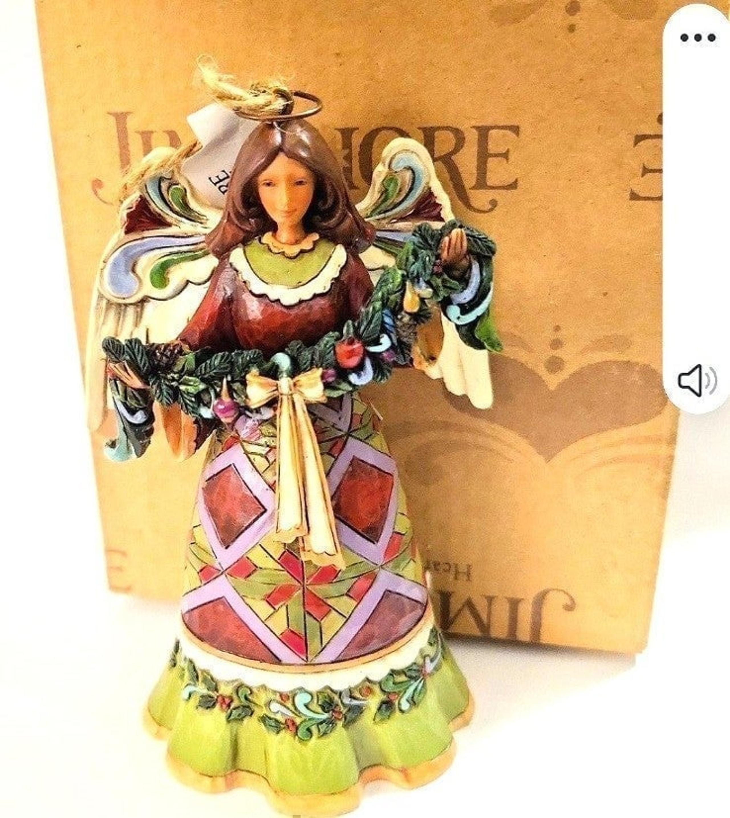 JIM SHORE RED/ GREEN Angel/Garland ordement..Collection