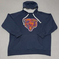 Chicago Bears Hoodie Mens 2XL XXL Navy Blue Antigua Front Big Logo NFL Football