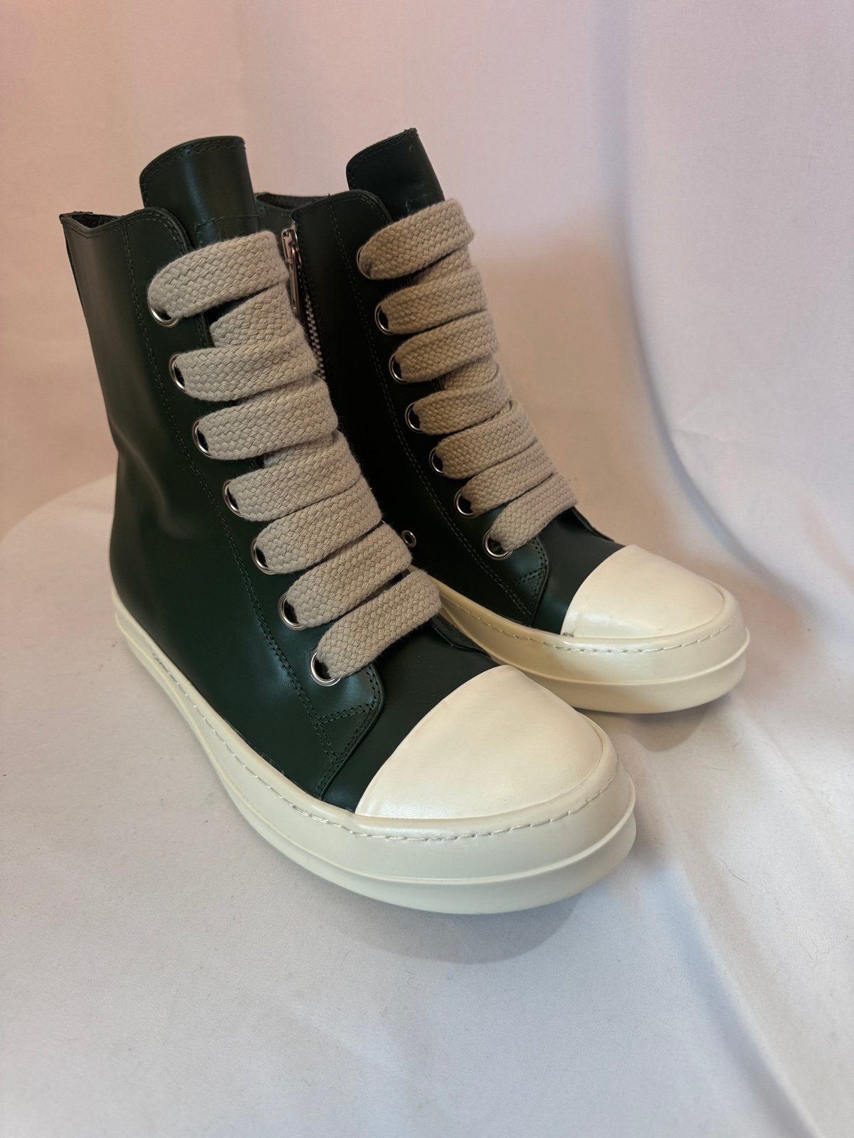 Rick Owens olive lace up shoes - read description! Style 34873
