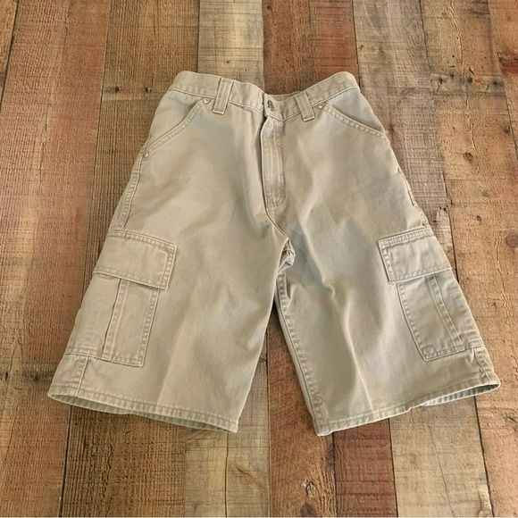 Lee Pipes womens vintage khaki cargo shorts -M