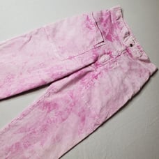 Isabel Marant Etoile Women's Size 36 (US-4) Straight Leg Tie Dye Jeans Pink