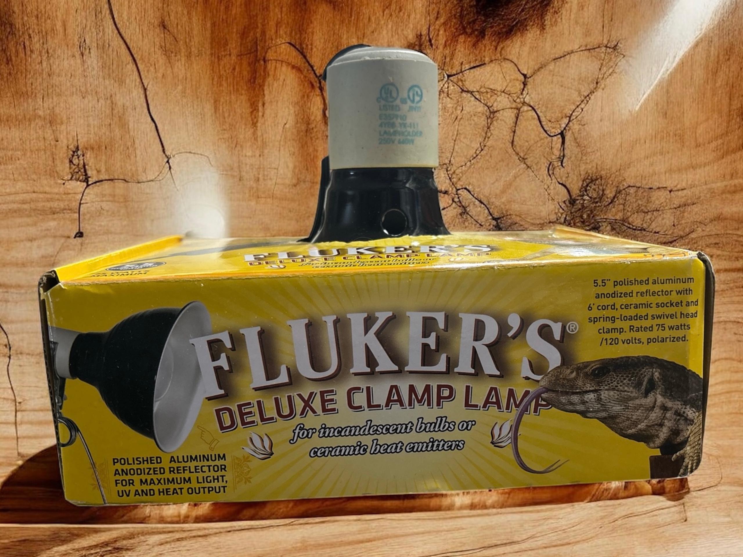 Fluker's Repta-Clamp Lamp, Heavy Duty Clamp Light for Reptile Tanks NIB