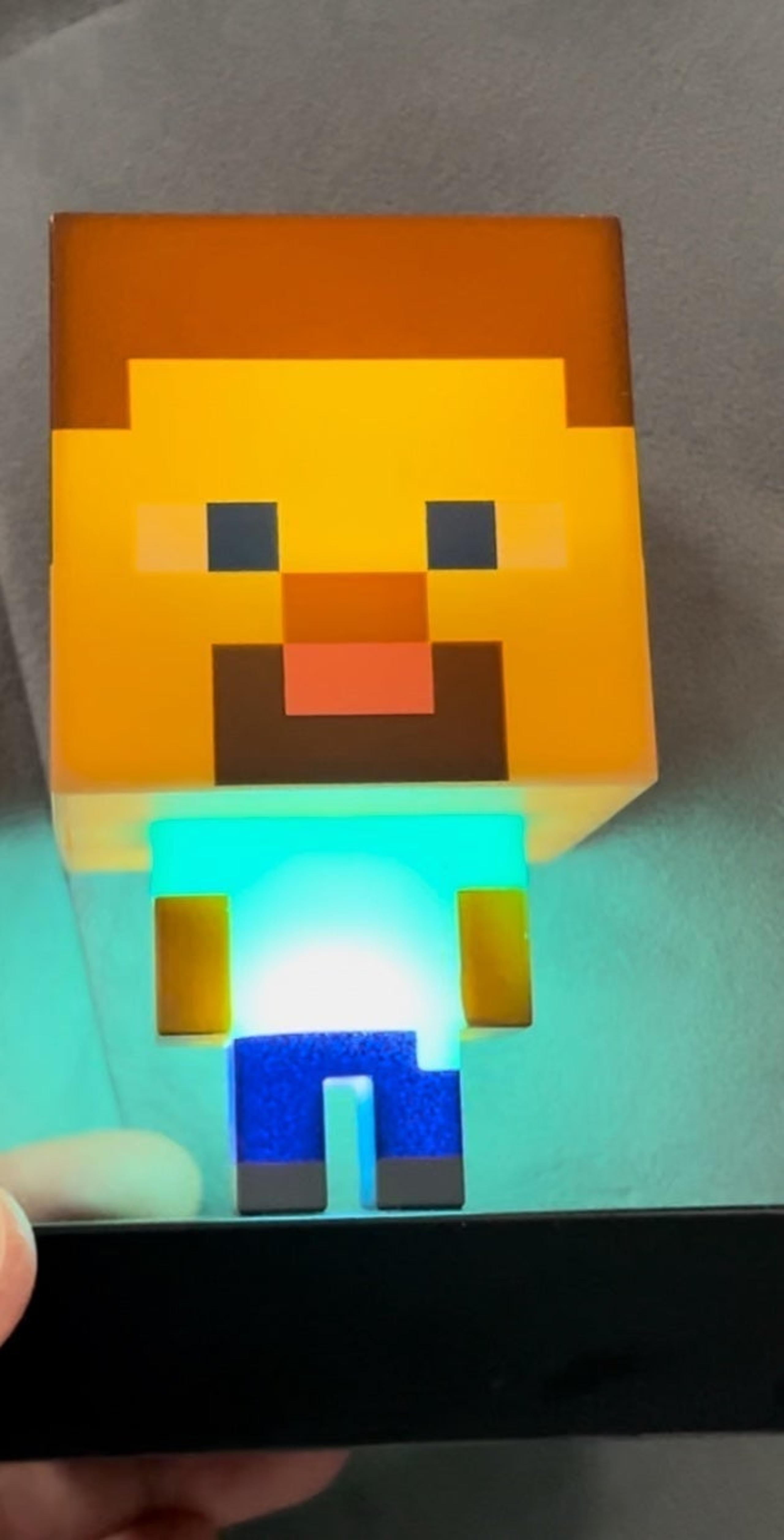 Minecraft Icon Steve Desk Night Light Lamp