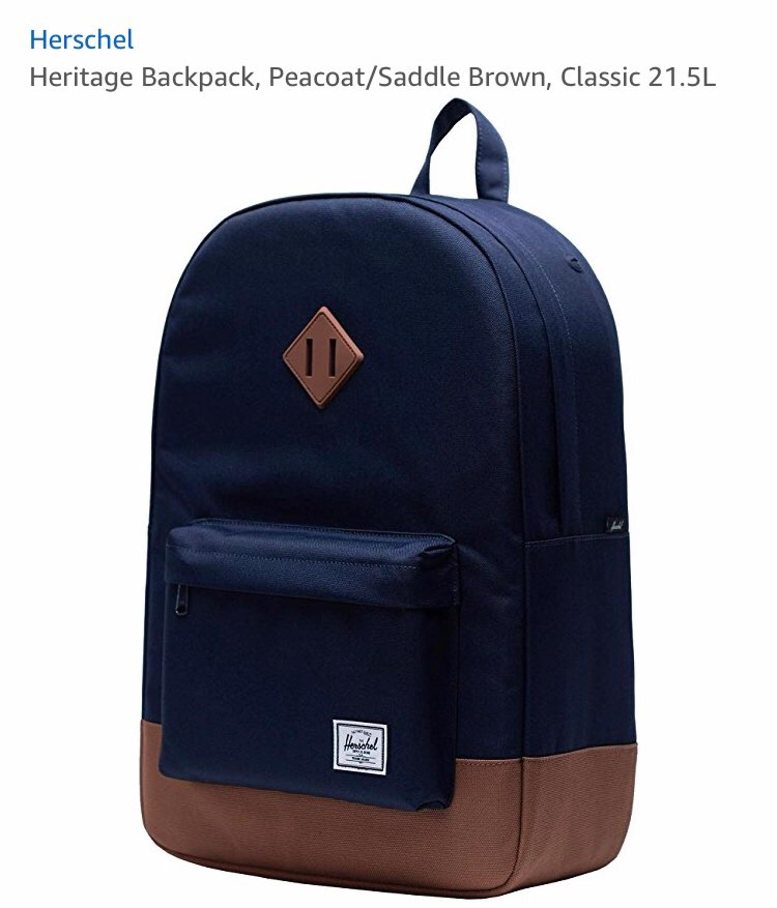 HERSCHEL HERITAGE BACKPACK PEACOAT SADDL