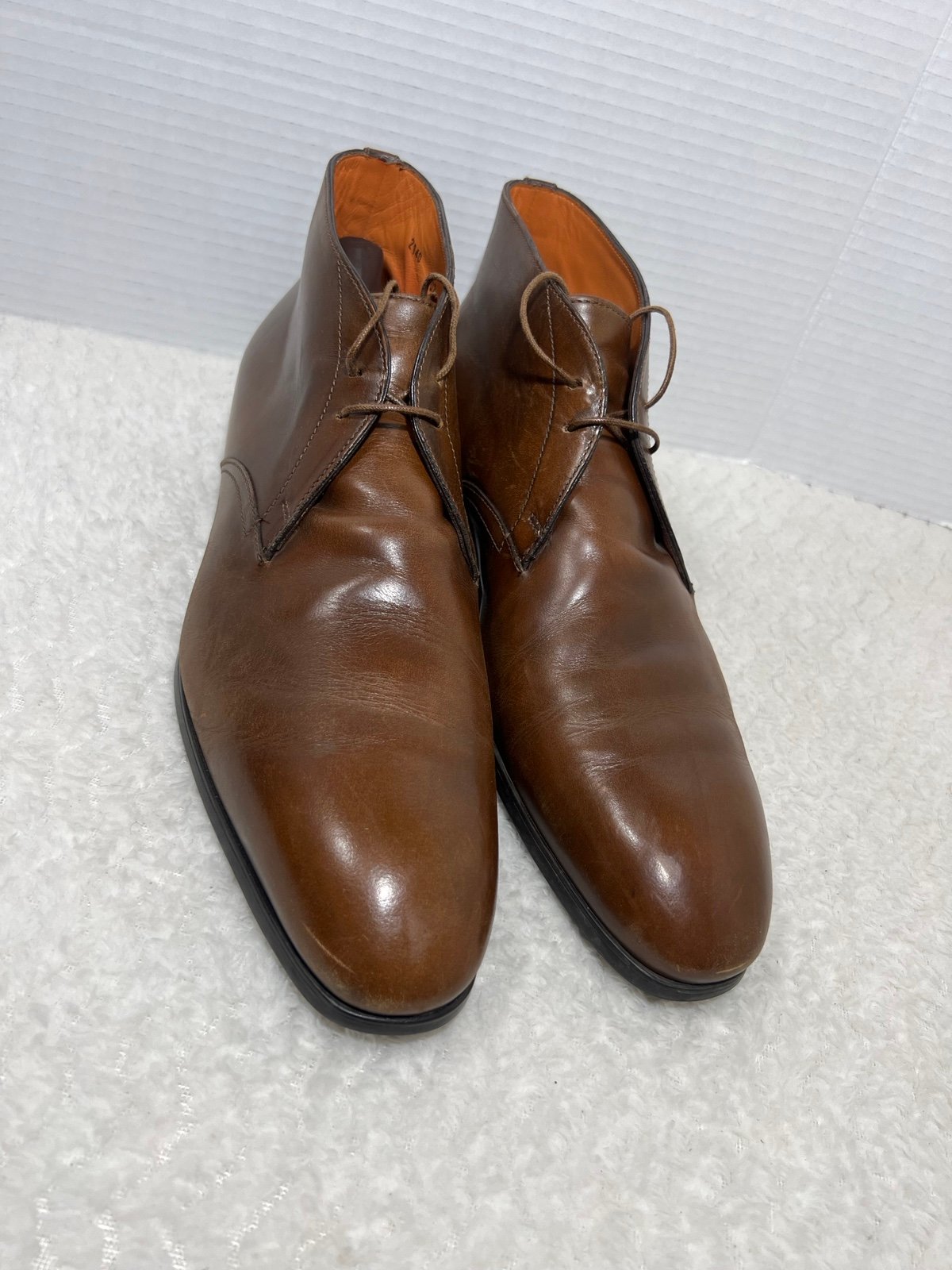 Santoni Urban Chukka Men’s Size 10.5D Brown Leather Italian Fashion Lace Up Boot