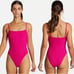 NWT Vitamin A | Jenna Pink Ribbed One Piece Swimsuit