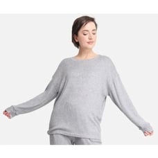 COMFY LUXE WOMENS GREY LOUNGY / STYLISH SOFT SWEATER - NWT -SZ: S/M, L/XL