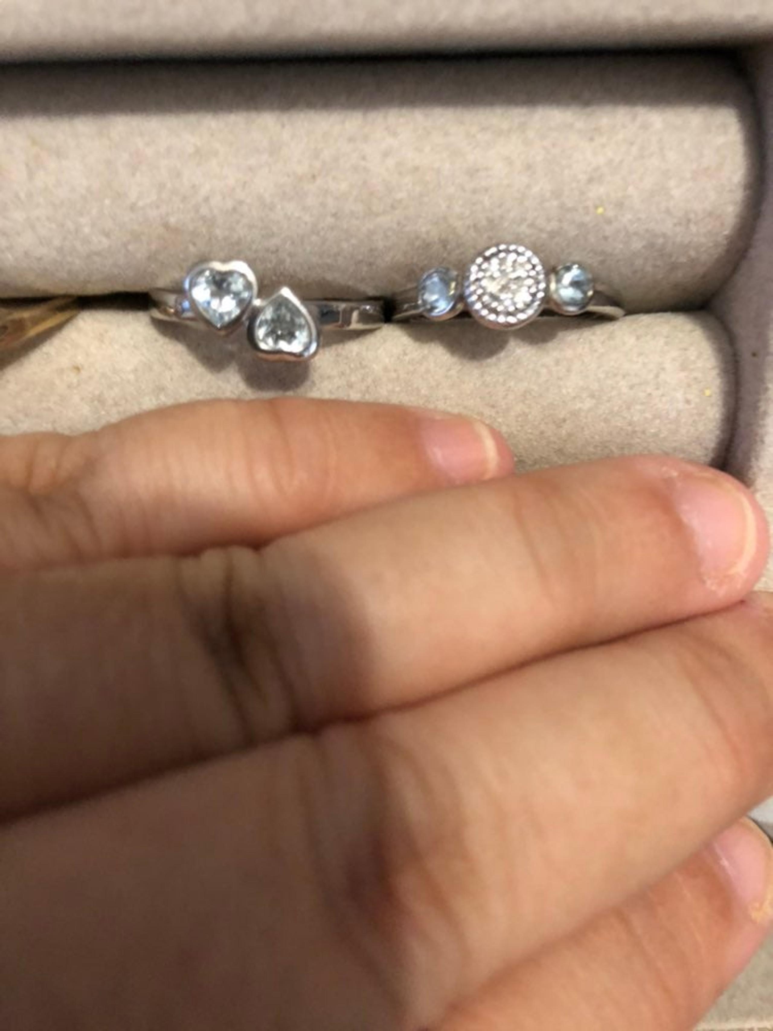 Zales Sterling Silver 925 Aquamarine Rings