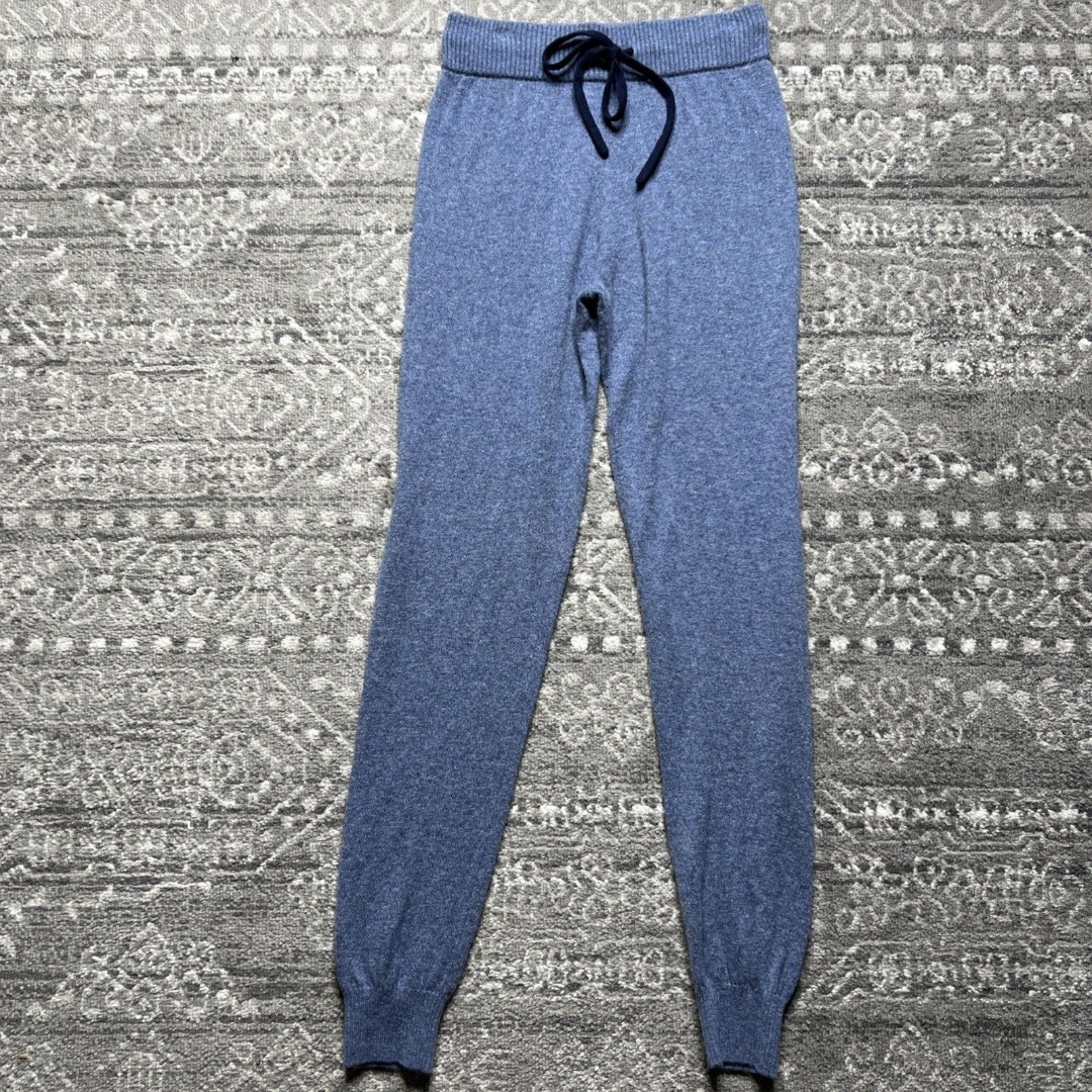 Summersalt Wool Cashmere Blend Joggers Pants Womens XS Blue Natural Soft Comfort