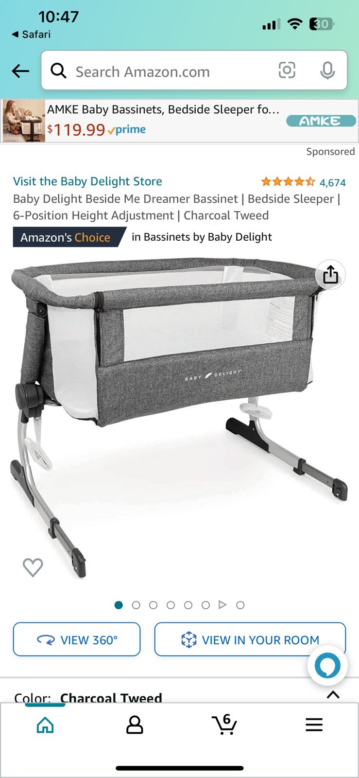 Bedside sleeper/ bassinet