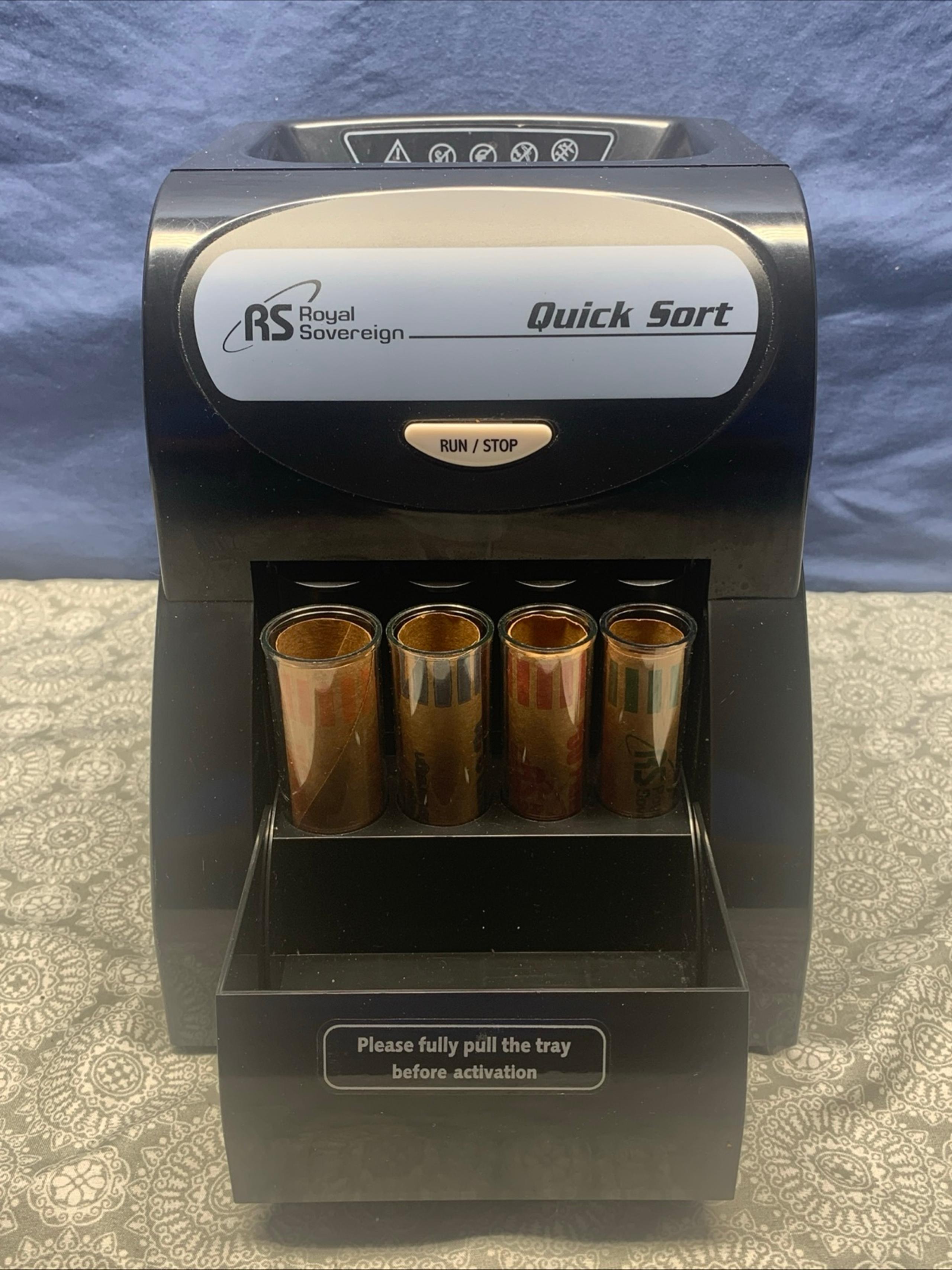 Royal Sovereign Quick Sort Counter Top Coin Sorting Machine QS-1AC Tested Works