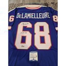 Joe Delamielleure Autographed/Signed Jersey Beckett COA Buffalo Bills