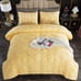 California King Comforter Set Yellow (104x96Inch), Pinch Pleat Cal King Comfort